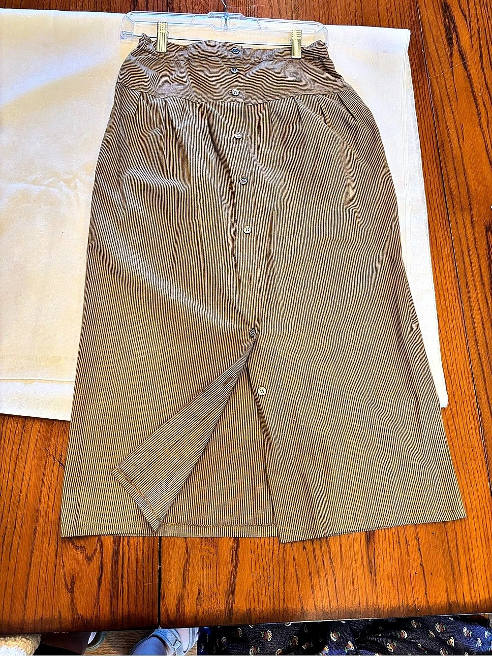 Gil aimbiez genre Striped Midi Skirt in Brown & White Size 8